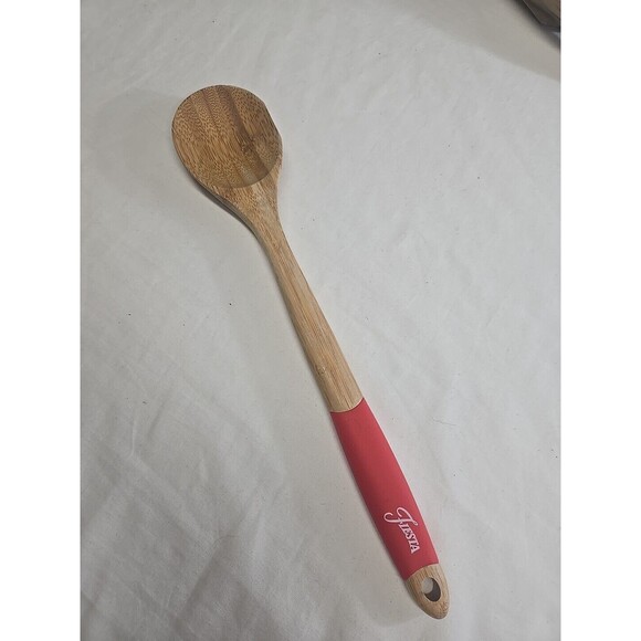 Fiesta Ware‎ Bamboo Server Spoon | Serving Kitchen Utensil Red 14 Inches Cooking - Picture 1 of 8